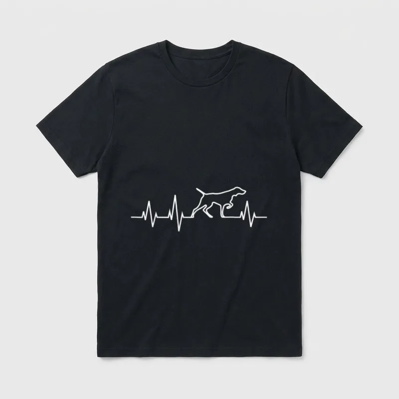 Deutsch-Kurzhaar EKG-GSP T-Shirt – Klassisches T-Shirt in Schwarz