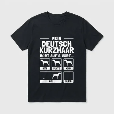 Deutsch Kurzhaar T-Shirt 0074 – Klassisches T-Shirt in Schwarz