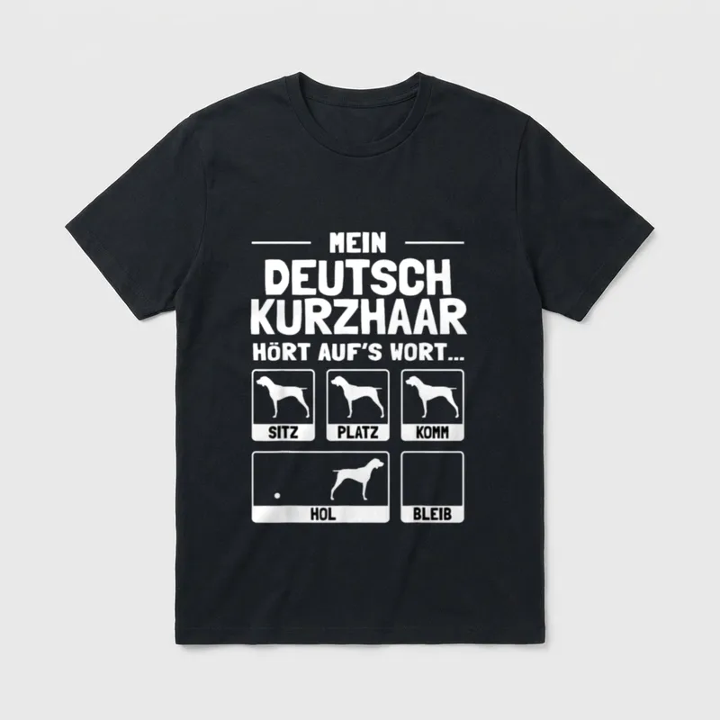 Deutsch Kurzhaar T-Shirt 0074 – Klassisches T-Shirt in Schwarz