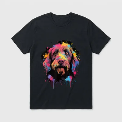 Deutsch Drahthaar Hund Hunde T-Shirt 0080 – Klassisches T-Shirt in Schwarz