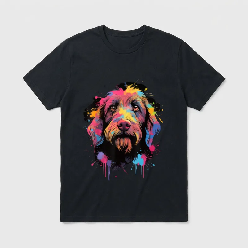 Deutsch Drahthaar Hund Hunde T-Shirt 0080 – Klassisches T-Shirt in Schwarz