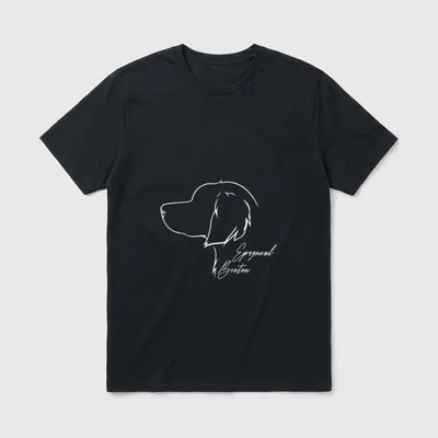 Epagneul Breton Profil Hunderasse T-Shirt – Klassisches T-Shirt in Schwarz