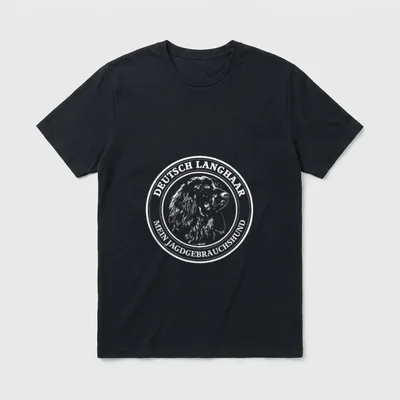 Deutsch Langhaar Jagdgebrauchshund Jäger T-Shirt – Klassisches T-Shirt in Schwarz