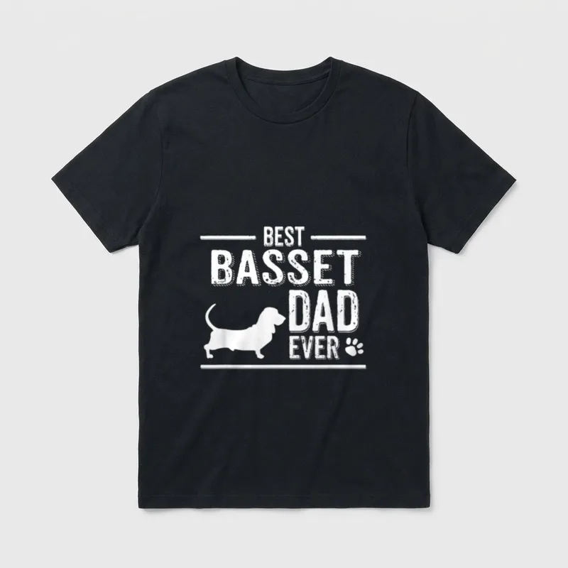 Basset Hound T-Shirt – Klassisches T-Shirt in Schwarz