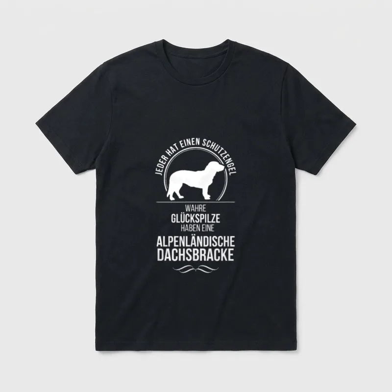 Alpenländische Dachsbracke Schutzengel Hund T-Shirt – Klassisches T-Shirt in Schwarz