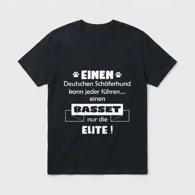 Basset Hound Basset Hund Jagdhunde T-Shirt – Klassisches T-Shirt in Schwarz