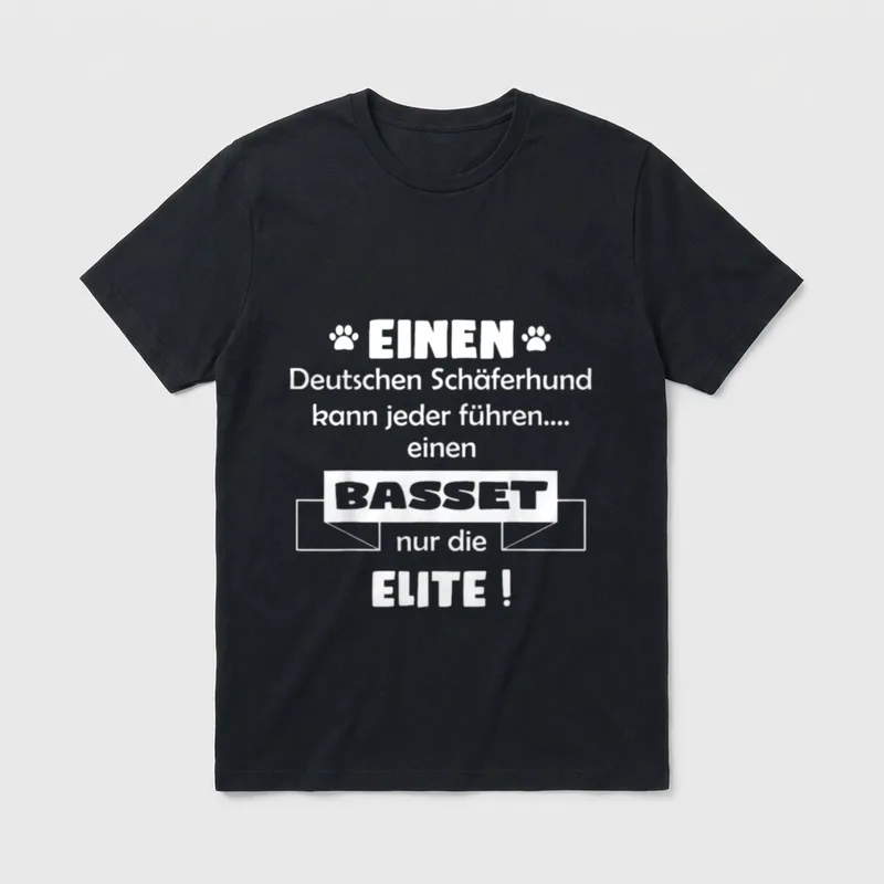 Basset Hound Basset Hund Jagdhunde T-Shirt – Klassisches T-Shirt in Schwarz