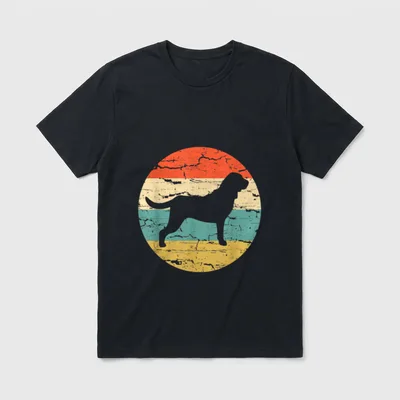 Bloodhound Dog Vintage Mom T-Shirt – Klassisches T-Shirt in Schwarz