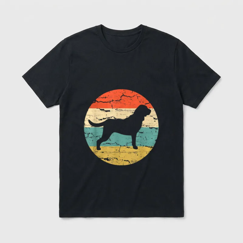 Bloodhound Dog Vintage Mom T-Shirt – Klassisches T-Shirt in Schwarz