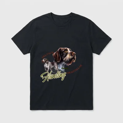Deutsch Drahthaar Back T-Shirt – Klassisches T-Shirt in Schwarz