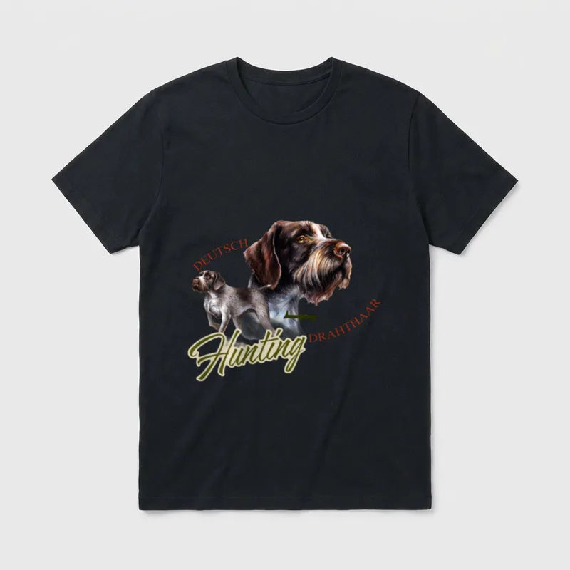 Deutsch Drahthaar Back T-Shirt – Klassisches T-Shirt in Schwarz
