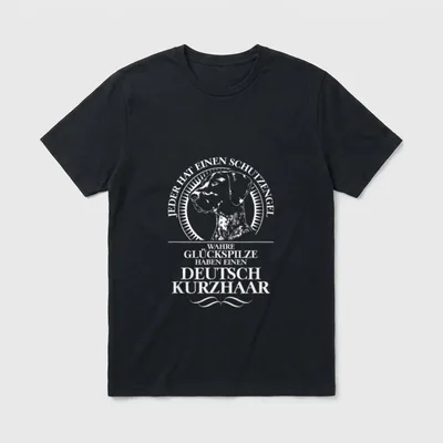 Deutsch Kurzhaar Schutzengel Jagdhunde T-Shirt – Klassisches T-Shirt in Schwarz