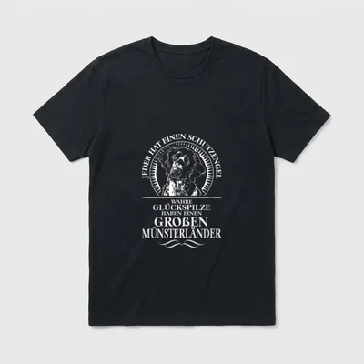 Großer Münsterländer Schutzengel Hund T-Shirt – Klassisches T-Shirt in Schwarz