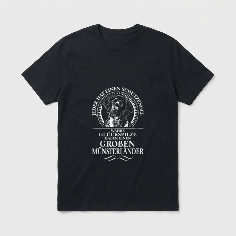 Großer Münsterländer Schutzengel Hund T-Shirt – Klassisches T-Shirt in Schwarz