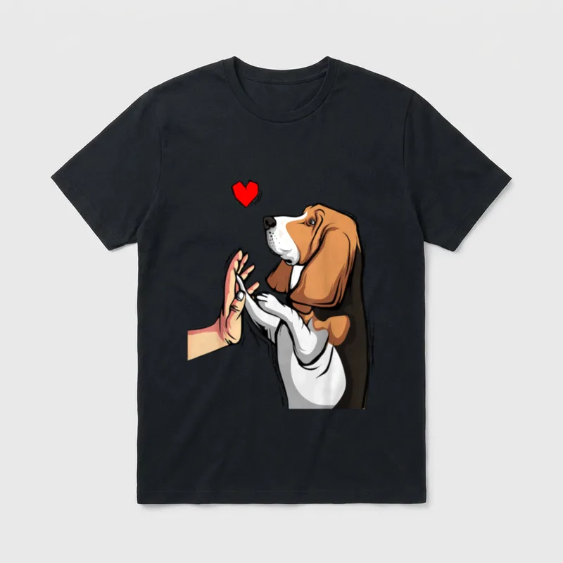 Basset Hound Hunde Liebe T-Shirt – Klassisches T-Shirt in Schwarz