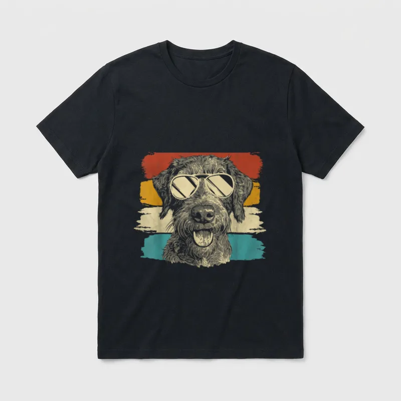 Deutscher Drahthaar Zeiger T-Shirt – Klassisches T-Shirt in Schwarz