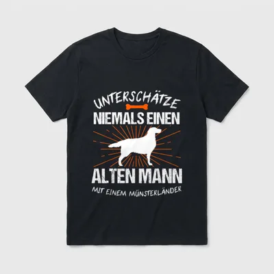 Kleiner Münsterländer Hund Hunde Herrchen T-Shirt – Klassisches T-Shirt in Schwarz