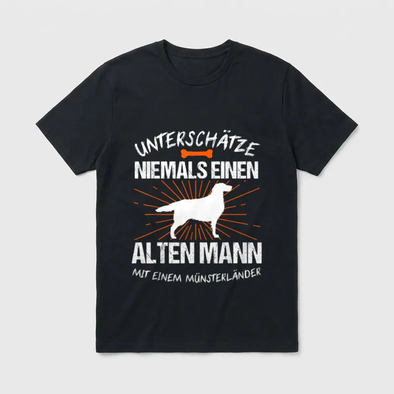 Kleiner Münsterländer Hund Hunde Herrchen T-Shirt – Klassisches T-Shirt in Schwarz