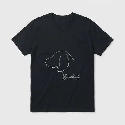 Brandlbracke Profil Jagdhund Hunderasse T-Shirt – Klassisches T-Shirt in Schwarz
