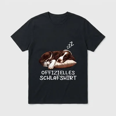 Offizielles Schlafshirt Münsterländer T-Shirt – Klassisches T-Shirt in Schwarz
