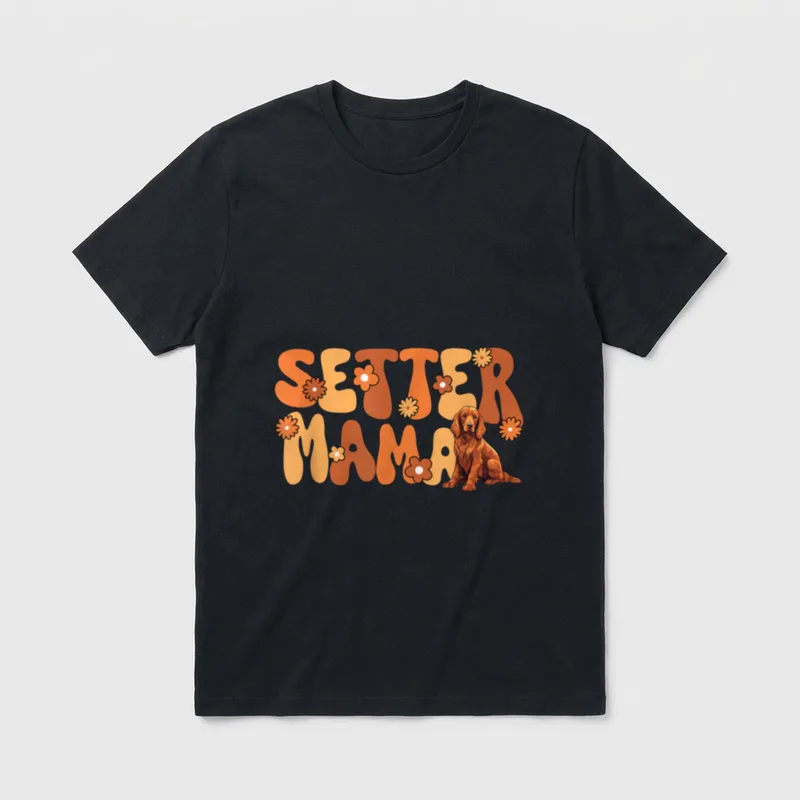 Irish Red Setter Groovy T-Shirt – Klassisches T-Shirt in Schwarz