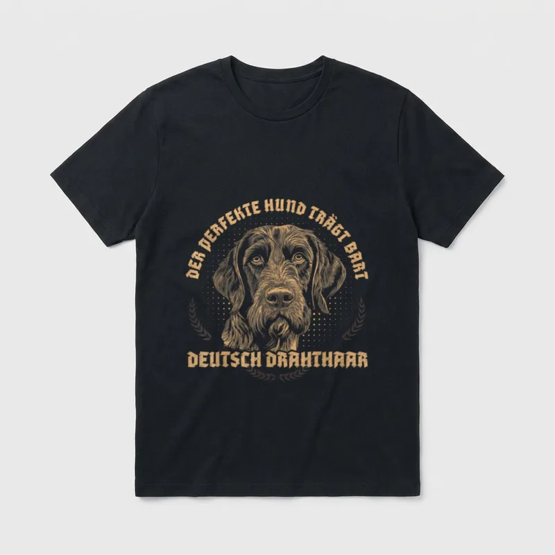 Deutsch Drahthaar Der perfekte Jagdhunde T-Shirt – Klassisches T-Shirt in Schwarz
