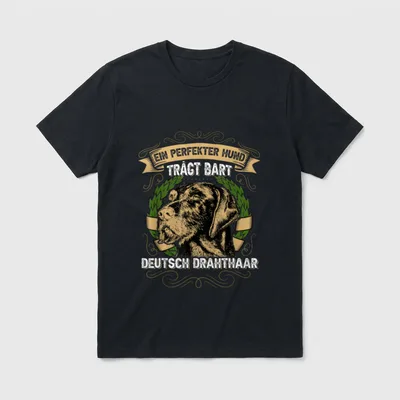 Deutsches Drahthaar der perfekte T-Shirt 0137 – Klassisches T-Shirt in Schwarz