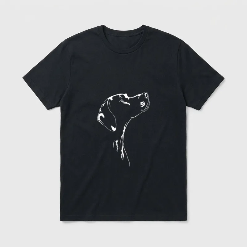 English Pointer Portrait Silhouette T-Shirt – Klassisches T-Shirt in Schwarz
