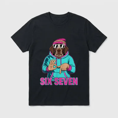 Retro Six Seven Deutsch T-Shirt – Klassisches T-Shirt in Schwarz