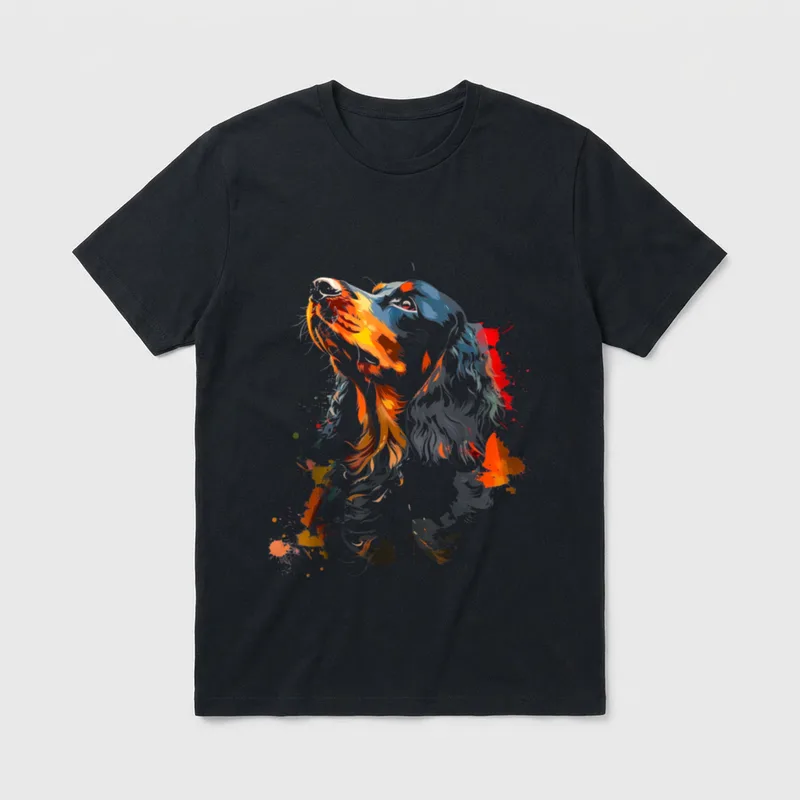 Gordon Setter Hund T-Shirt – Klassisches T-Shirt in Schwarz