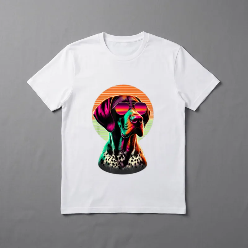 Sonnenuntergangs-sonnenbrille Deutscher Kurzhaar Gsp T-Shirt – Klassisches T-Shirt in Schwarz