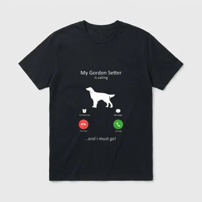 Mein Gordon Setter ruft T-Shirt – Klassisches T-Shirt in Schwarz