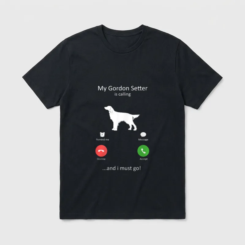 Mein Gordon Setter ruft T-Shirt – Klassisches T-Shirt in Schwarz
