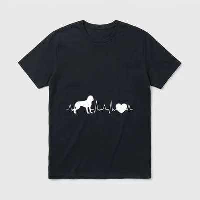 Bayerischer Gebirgsschweisshund Herzschlag Jagdhund T-Shirt – Klassisches T-Shirt in Schwarz