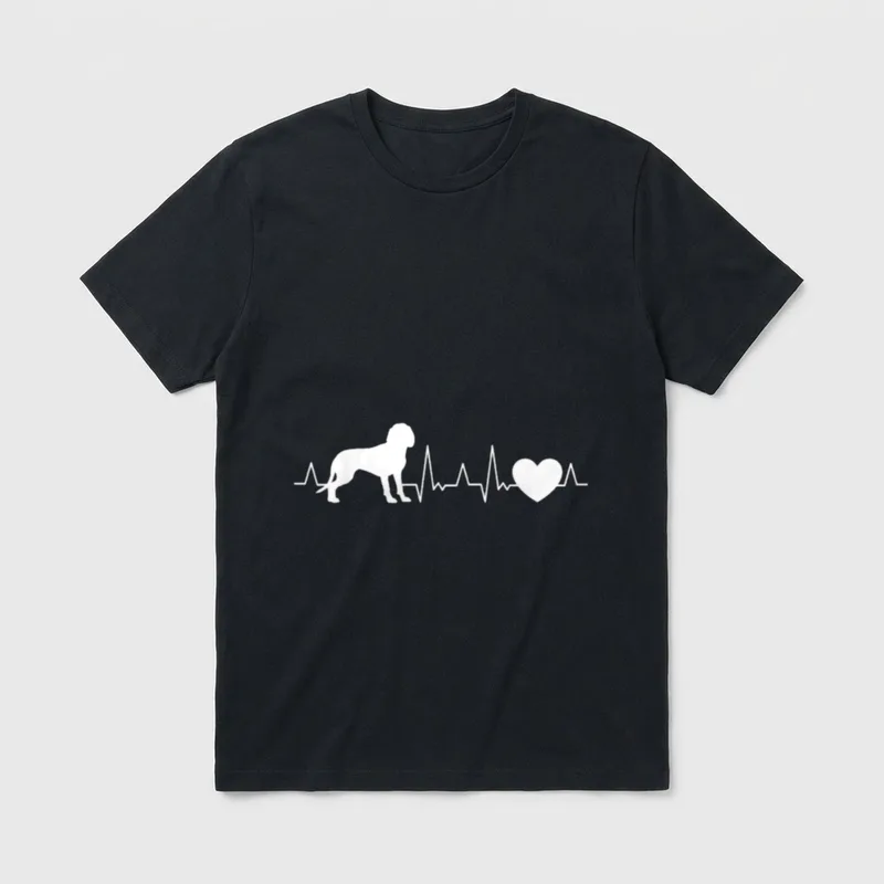Bayerischer Gebirgsschweisshund Herzschlag Jagdhund T-Shirt – Klassisches T-Shirt in Schwarz
