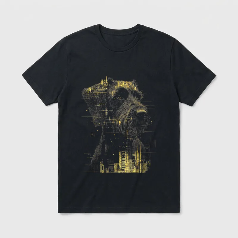 Deutscher Drahthaar Jagdhunde T-Shirt – Klassisches T-Shirt in Schwarz