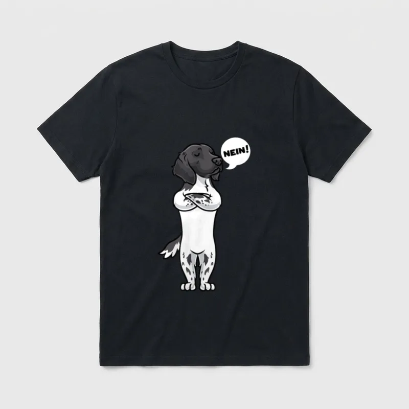 Sturer Großer Münsterländer Hund T-Shirt – Klassisches T-Shirt in Schwarz