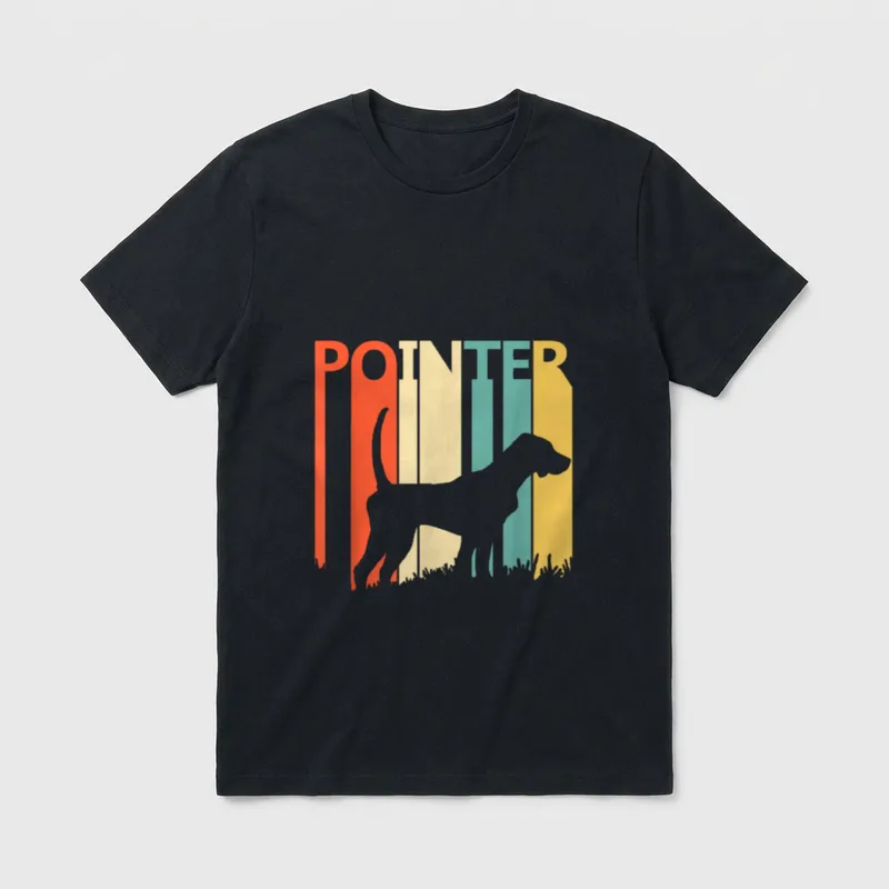 English Pointer hund T-Shirt – Klassisches T-Shirt in Schwarz