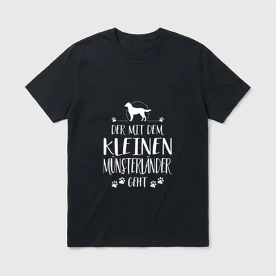 Der mit dem Kleinen T-Shirt – Klassisches T-Shirt in Schwarz
