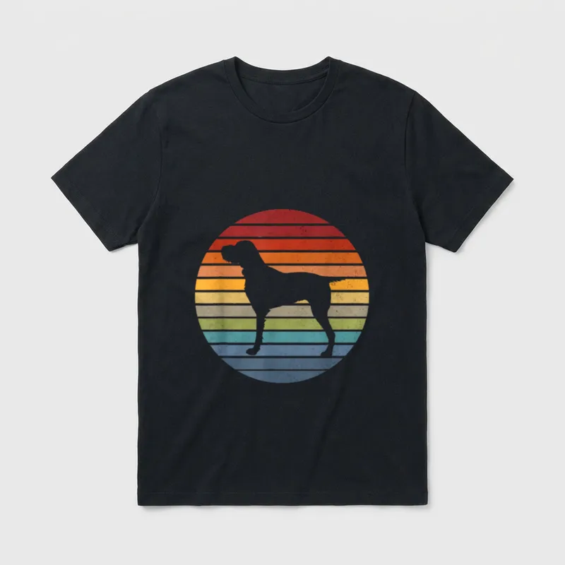 Deutsch Drahthaar Hund Jagdhund T-Shirt 0175 – Klassisches T-Shirt in Schwarz