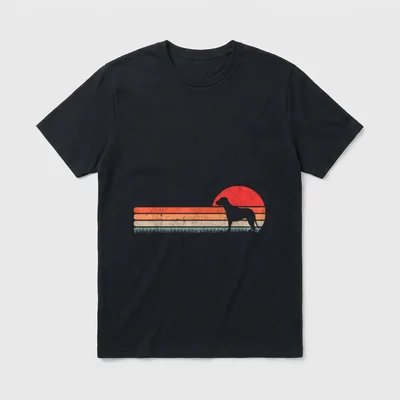 Brandlbracke Retro Jagdhund Vintage T-Shirt – Klassisches T-Shirt in Schwarz