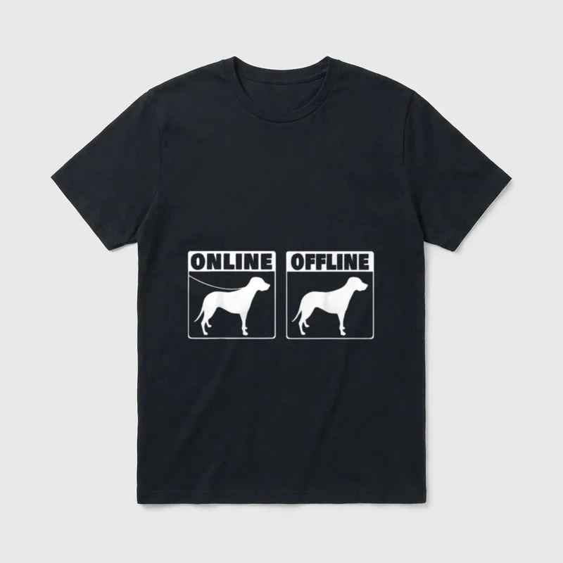 Brandlbracke Online Jagdhund Tiroler T-Shirt – Klassisches T-Shirt in Schwarz