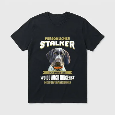 Deutsch Drahthaar Deutsch Drahthaar T-Shirt 0182 – Klassisches T-Shirt in Schwarz