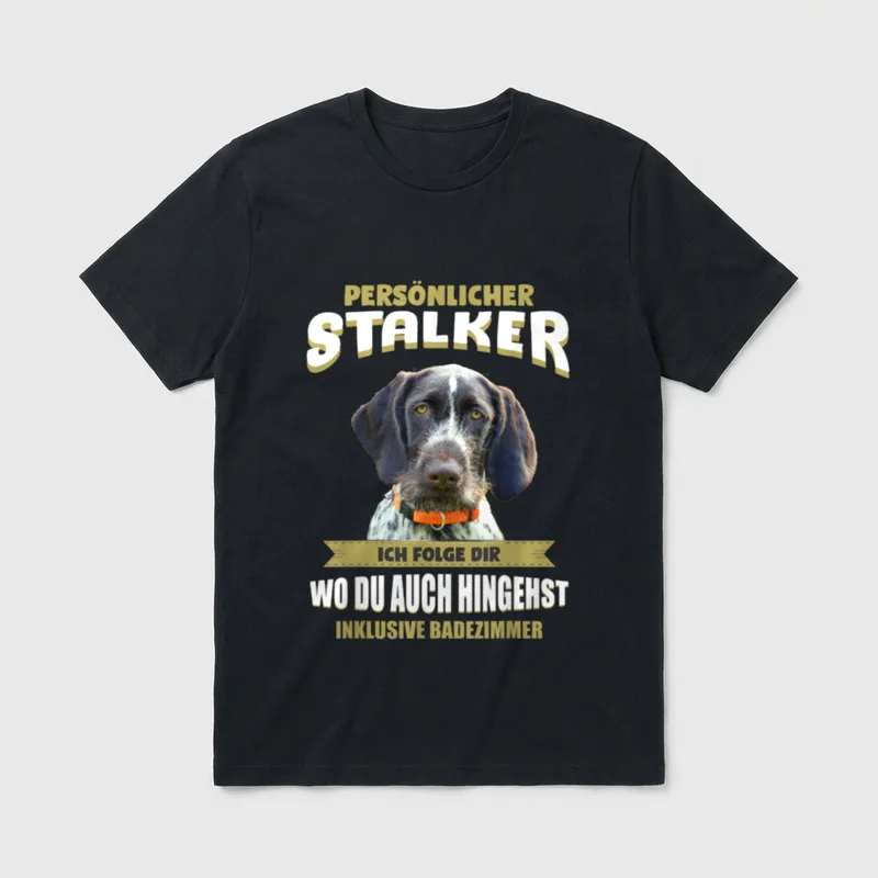Deutsch Drahthaar Deutsch Drahthaar T-Shirt 0182 – Klassisches T-Shirt in Schwarz