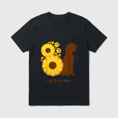 Sunflower Dog Mom Irish T-Shirt – Klassisches T-Shirt in Schwarz