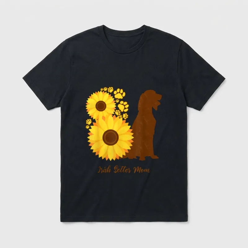 Sunflower Dog Mom Irish T-Shirt – Klassisches T-Shirt in Schwarz