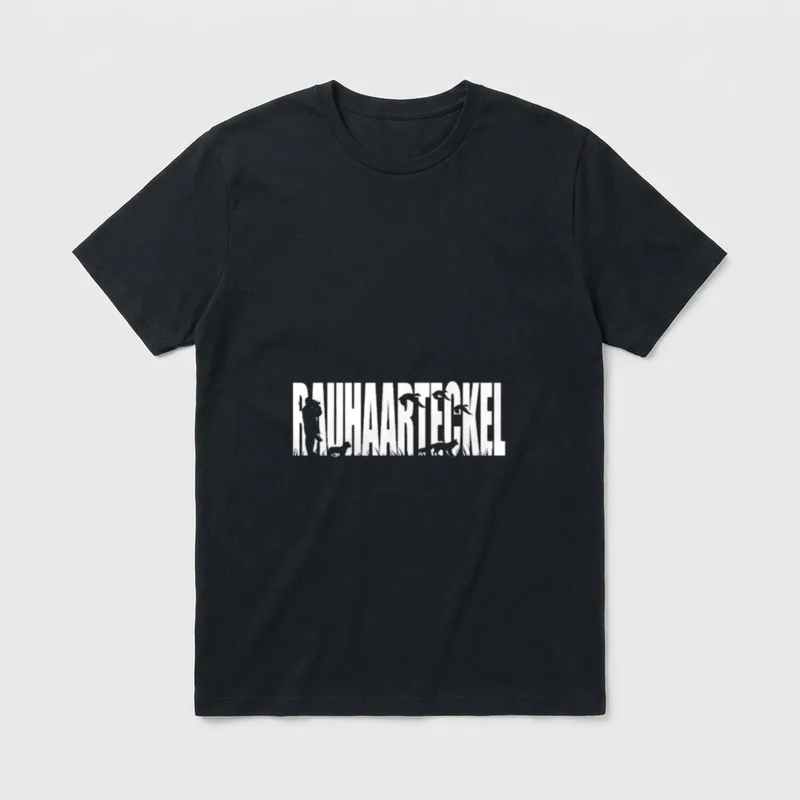 Rauhaarteckel Hunde Jagdhund Jäger T-Shirt – Klassisches T-Shirt in Schwarz