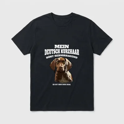 Mein Deutsch Kurzhaar Hört T-Shirt – Klassisches T-Shirt in Schwarz