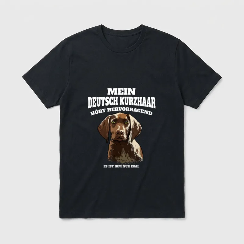 Mein Deutsch Kurzhaar Hört T-Shirt – Klassisches T-Shirt in Schwarz