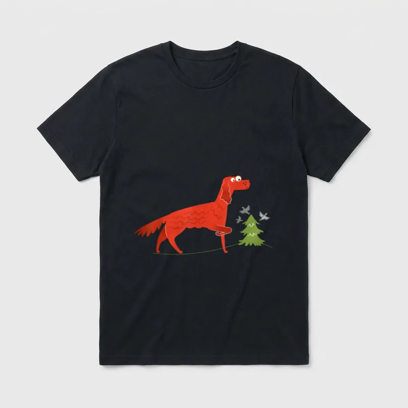 Irish Setter Hund T-Shirt 0202 – Klassisches T-Shirt in Schwarz